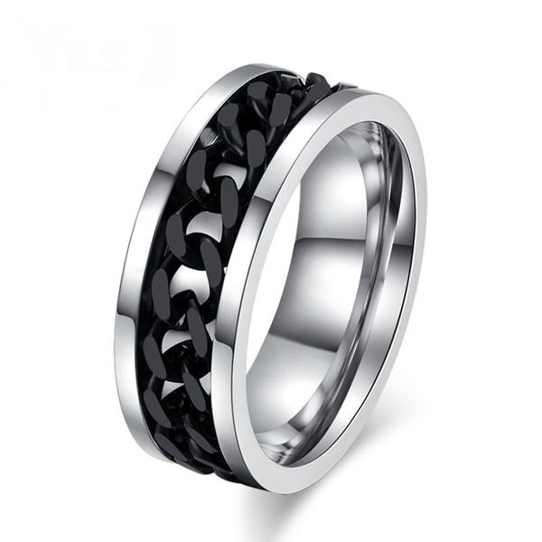 Never Fade Rock Punk Spinner Ring