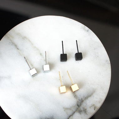 Square Shape Rock Punk Earrings