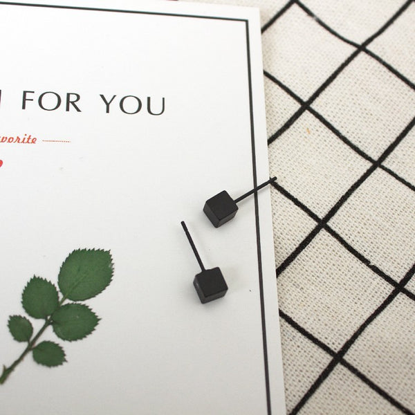 Square Shape Rock Punk Earrings