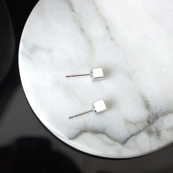 Square Shape Rock Punk Earrings