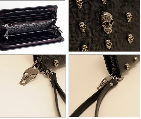 Fashion Punk Skull Clutch