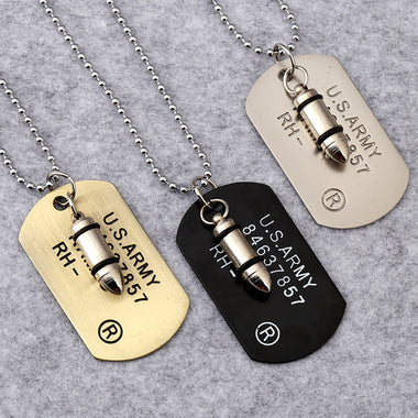 Army Bullet Cool Necklace