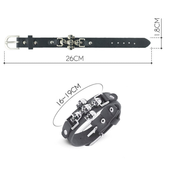 Skull Gothic Rock Bracelet