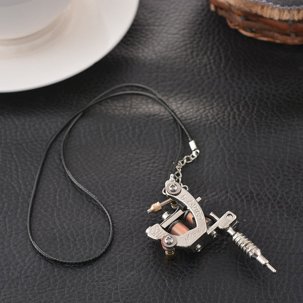 Tattoo Machine Shape Necklace