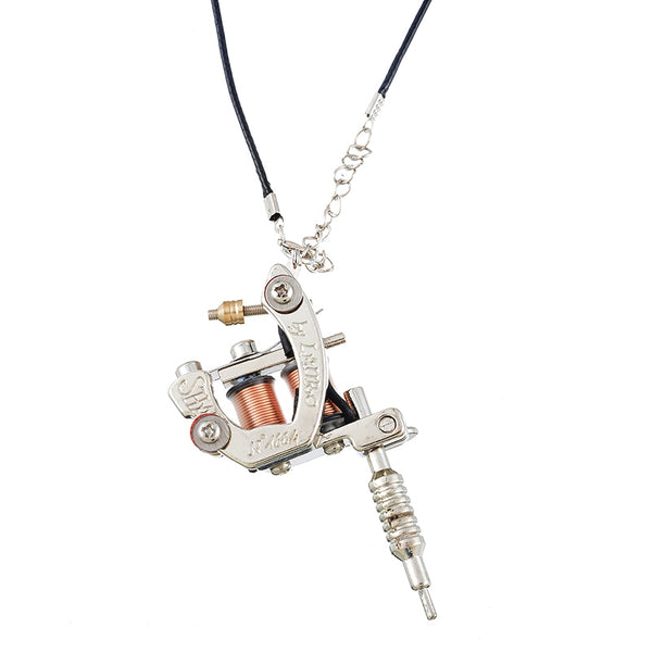 Tattoo Machine Shape Necklace