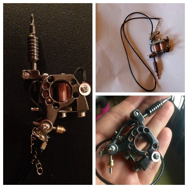 Tattoo Machine Shape Necklace