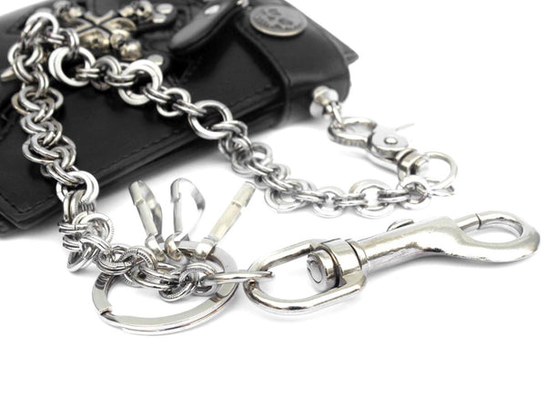 Skull Cross Wallet with Long Key Chain