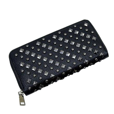 Metal Spiked Leather Purse