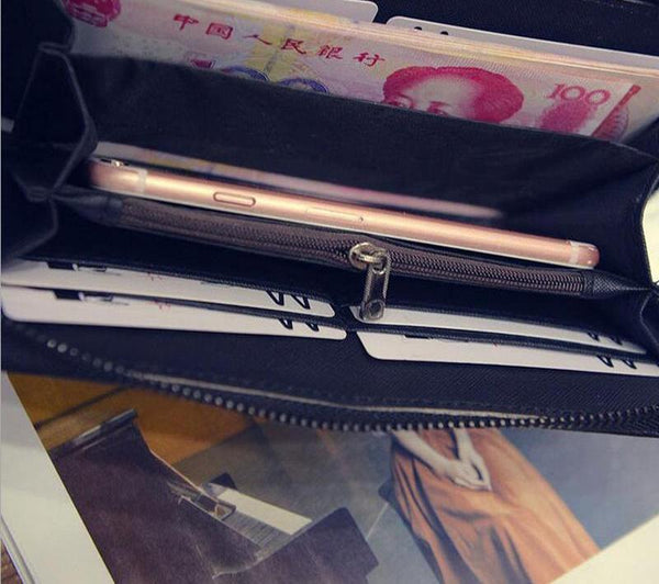 Metal Spiked Leather Purse