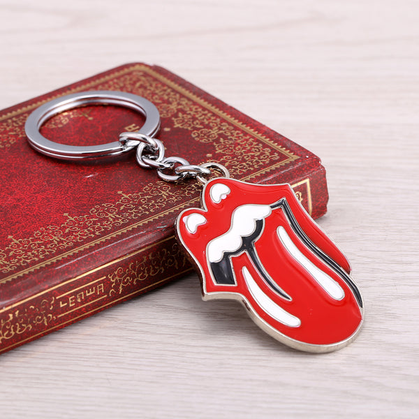 Rock Red Tongue Keychain