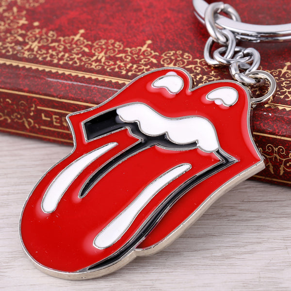 Rock Red Tongue Keychain