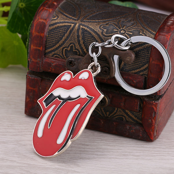Rock Red Tongue Keychain