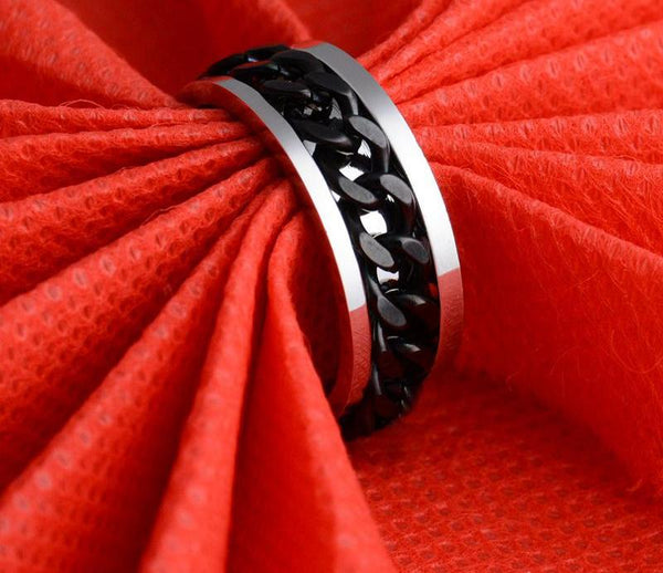 Never Fade Rock Punk Spinner Ring