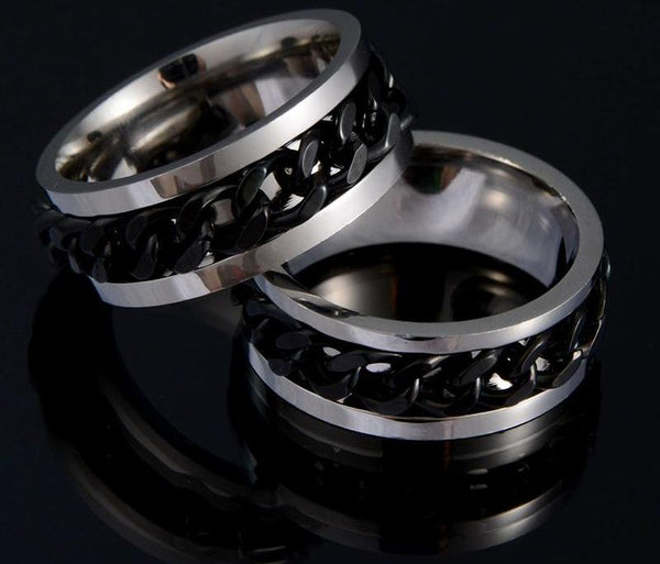 Never Fade Rock Punk Spinner Ring