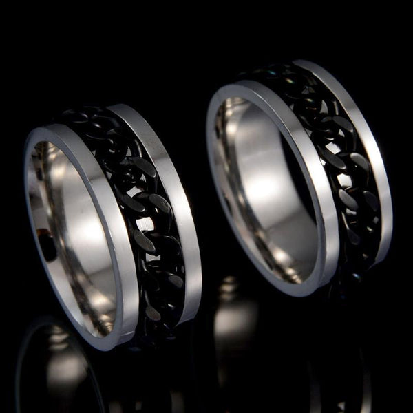 Never Fade Rock Punk Spinner Ring