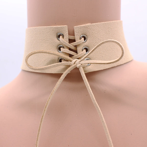 Rock Leather Velvet Choker