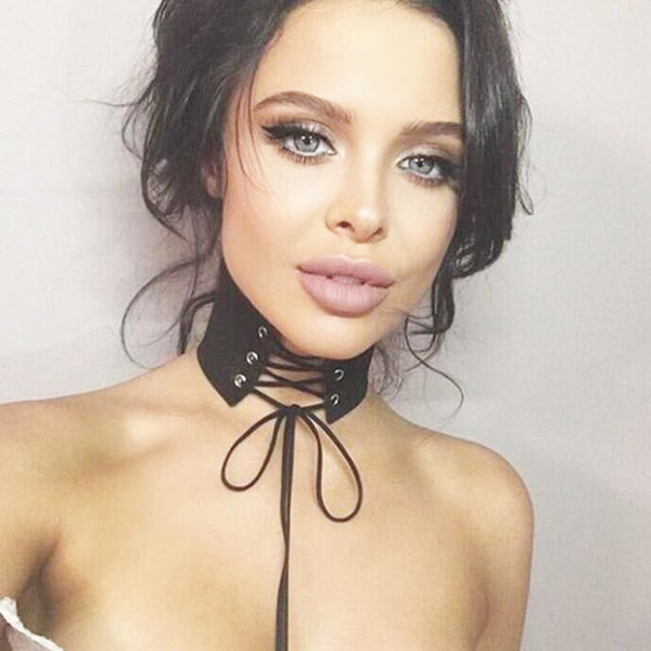 Rock Leather Velvet Choker