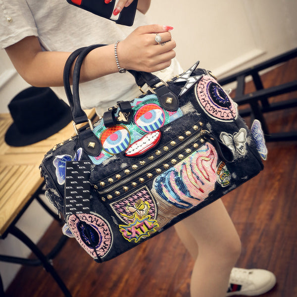 Rock Style Fashion Totes