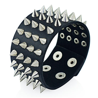Cuspidal Spikes Stud Wide Cuff