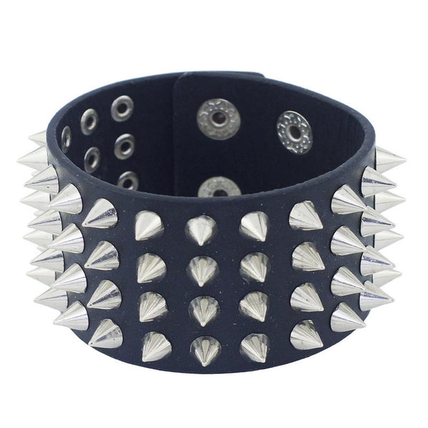 Cuspidal Spikes Stud Wide Cuff