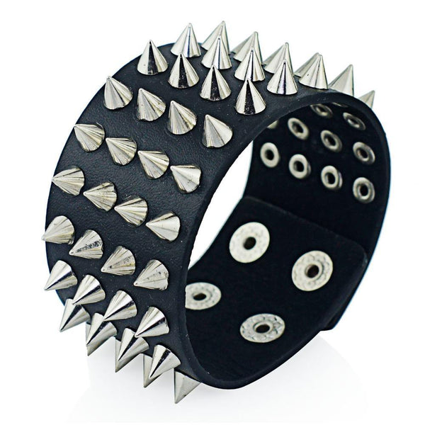Cuspidal Spikes Stud Wide Cuff