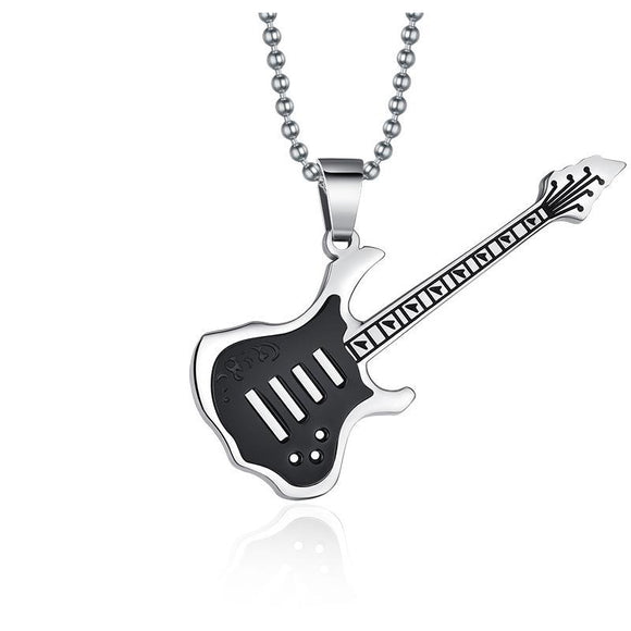 Trendy Guitar Punk Rock Necklace
