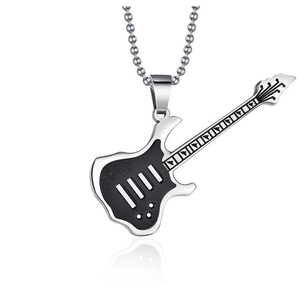 Trendy Guitar Punk Rock Necklace