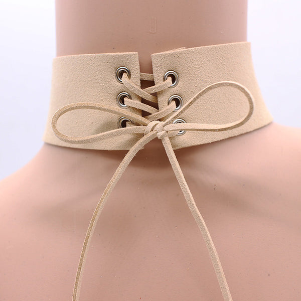 Rock Leather Velvet Choker