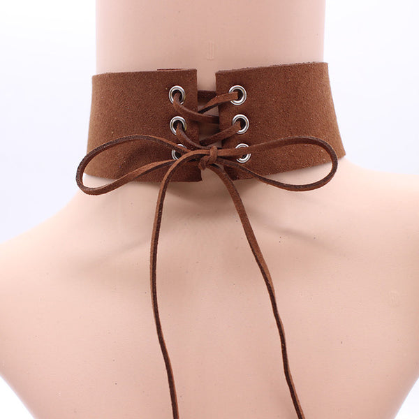 Rock Leather Velvet Choker