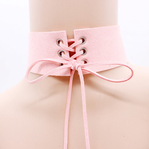 Rock Leather Velvet Choker