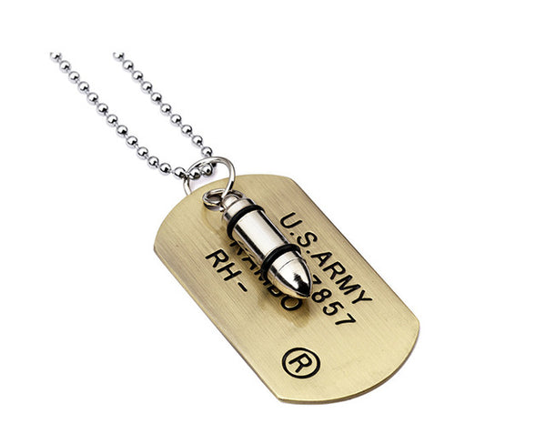 Army Bullet Cool Necklace