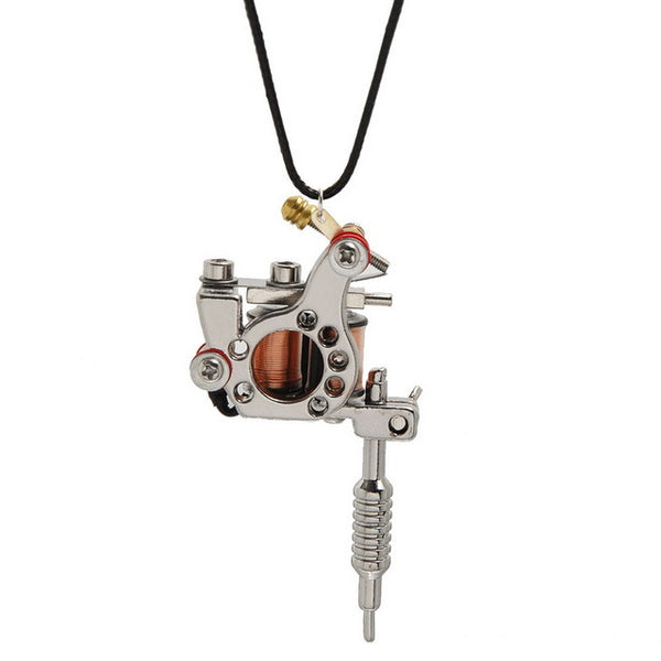 Tattoo Machine Shape Necklace