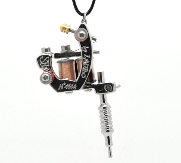 Tattoo Machine Shape Necklace